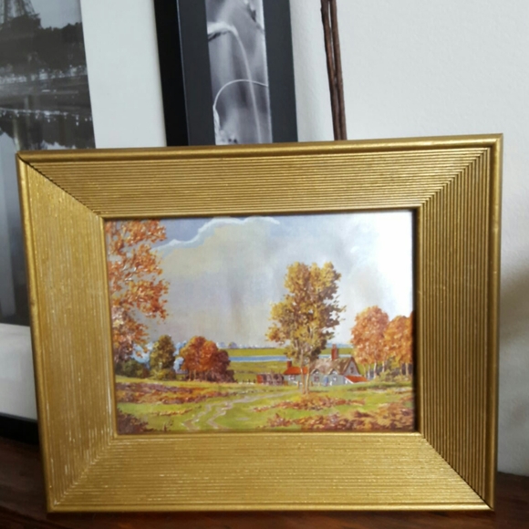 FRANKLIN PICTURE FRAME CO Wall Decor Vintage Framed Franklin Foil